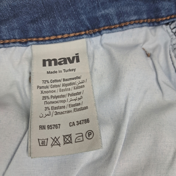 Mavi Women's Straight Leg Jeans in Deep Blue Womens 14 #186 - Picture 8 of 8